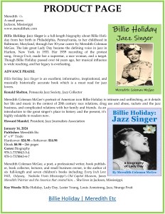 Billie Holiday: Jazz Singer book product page